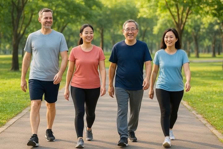 Đi bộ 30 phút mỗi ngày giảm được suy nghĩ tiêu cực và bệnh tật